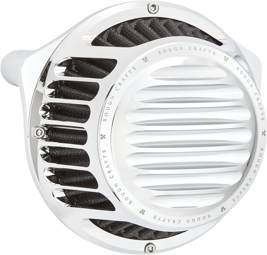 ROUGH CRAFTS Round Air Cleaner - Chrome RC-600-012
