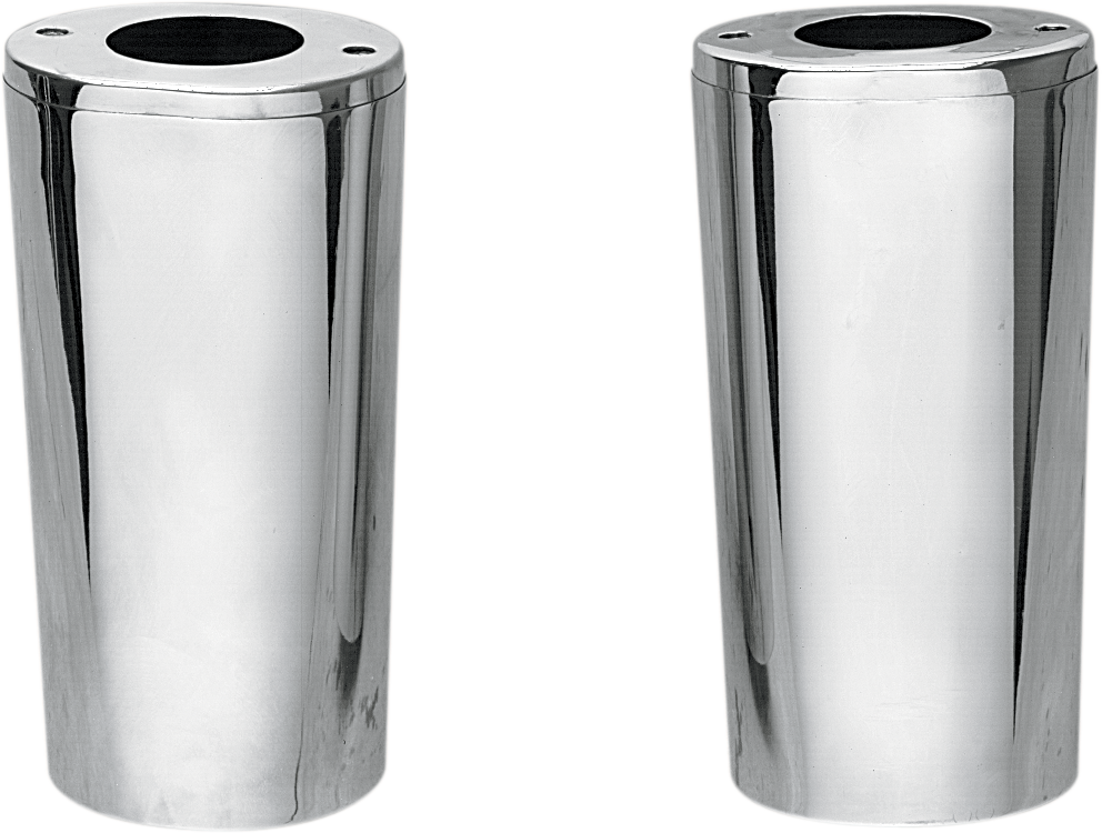 DRAG SPECIALTIES Cubiertas deslizantes de horquilla - Cromadas - Lisas - Extendidas +4" (10,5") 74539