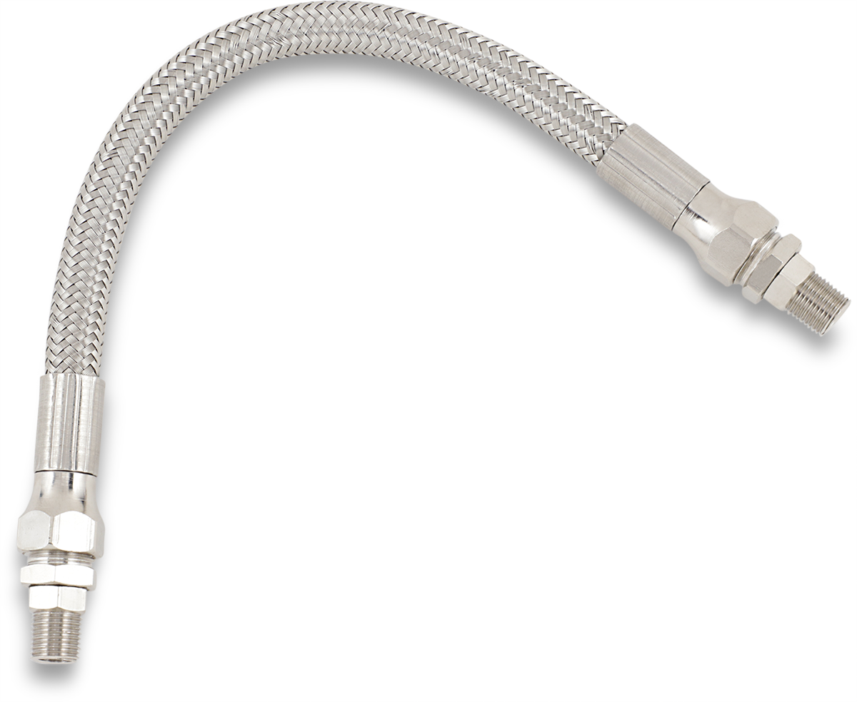 DRAG SPECIALTIES Línea de aceite con accesorios - Acero inoxidable - 9" 609