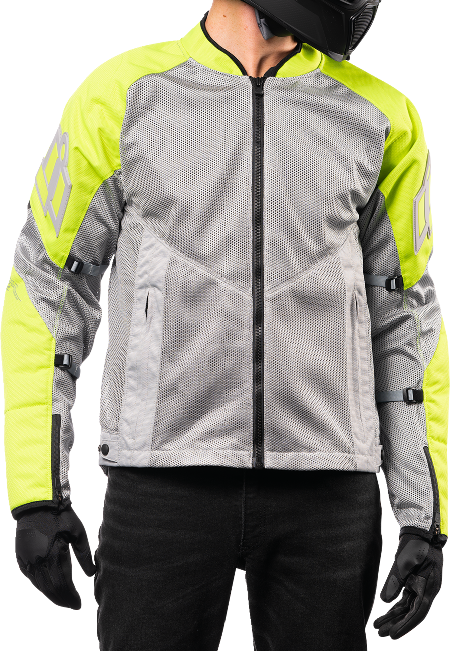 IN STOCK ICON Mesh AF™ Jacket - Gray/Hi-Vis - 2XL 2820-5948