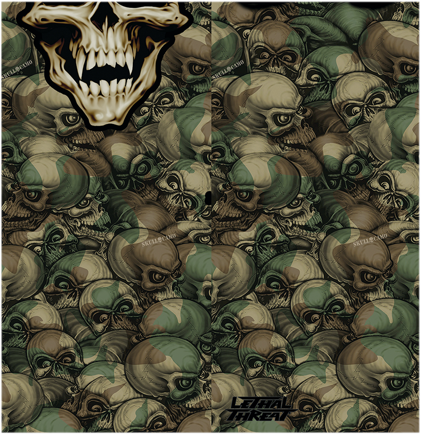 LETHAL THREAT Neck Scarf - Camo Skull NS90802