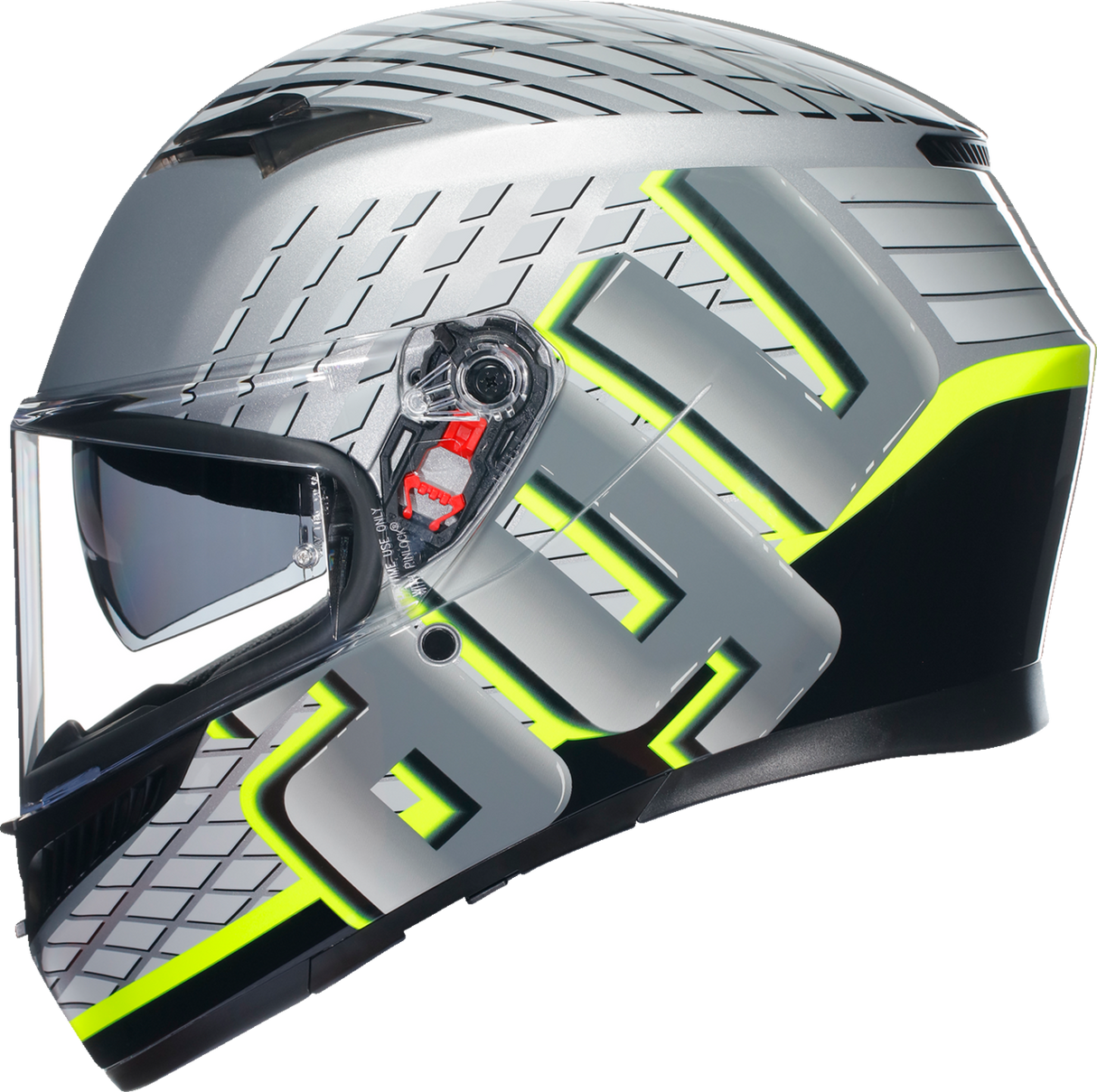 Casco AGV K3 - Fortify - Gris/Negro/Amarillo Fluo - 2XL 21183810040112X