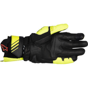 ALPINESTARS GP Plus R V3 Leather Gloves - Fluo Yellow/Black - Large 3550825-551-L