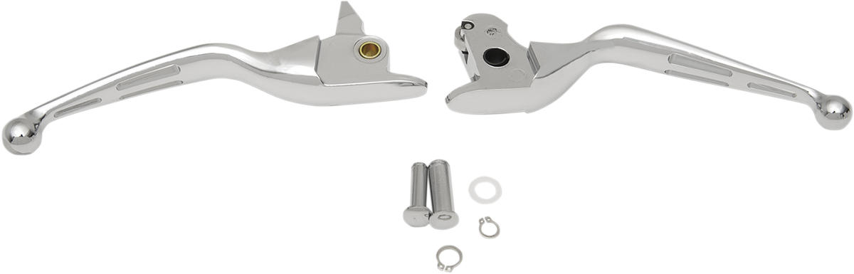 Palancas DRAG SPECIALTIES - Ranuradas - Cromadas H07-0601