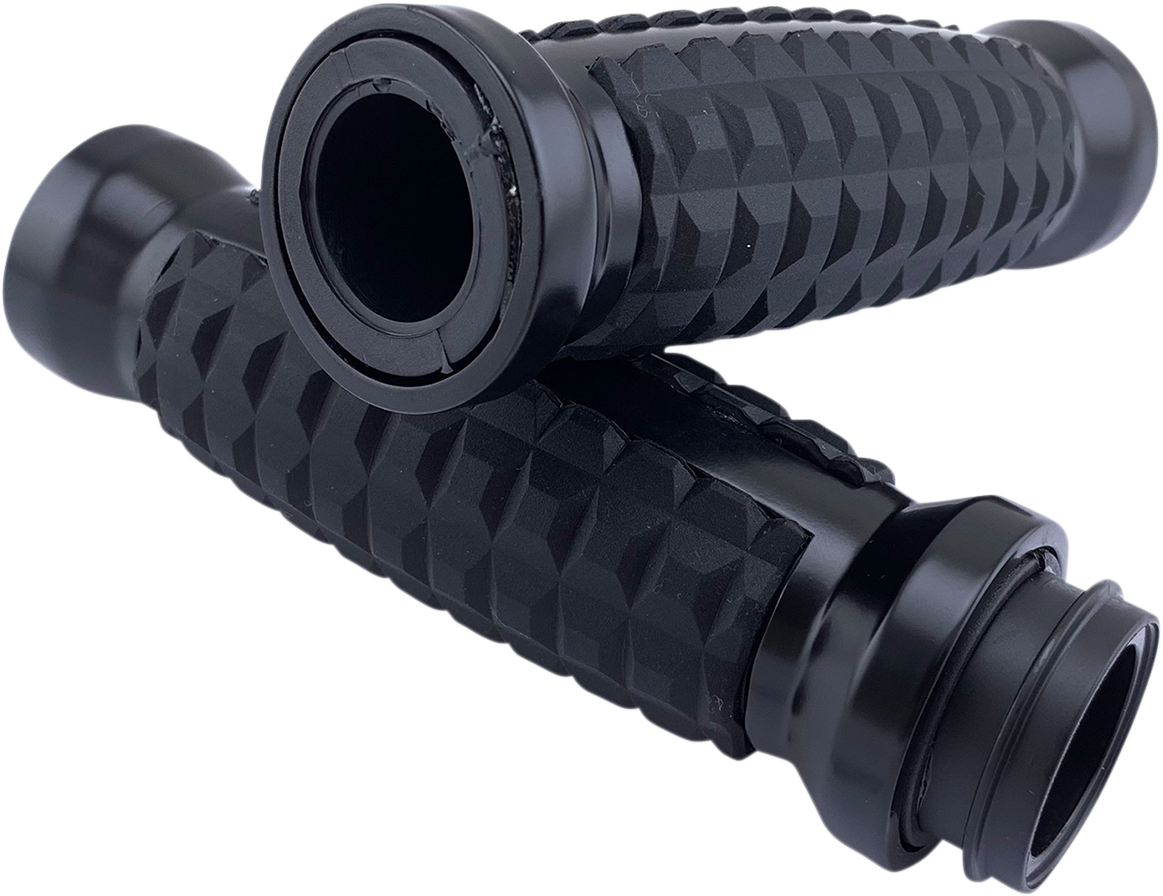 Puños DRAG SPECIALTIES - Granada - TBW - Negro mate H17-05C6MBT