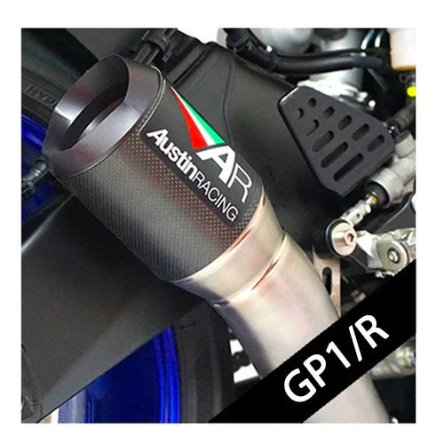 Austin Racing CARBON GP1 DE-CAT exhaust slip-on on for ZX636/ZX6R 2009-2025 KAWASA004