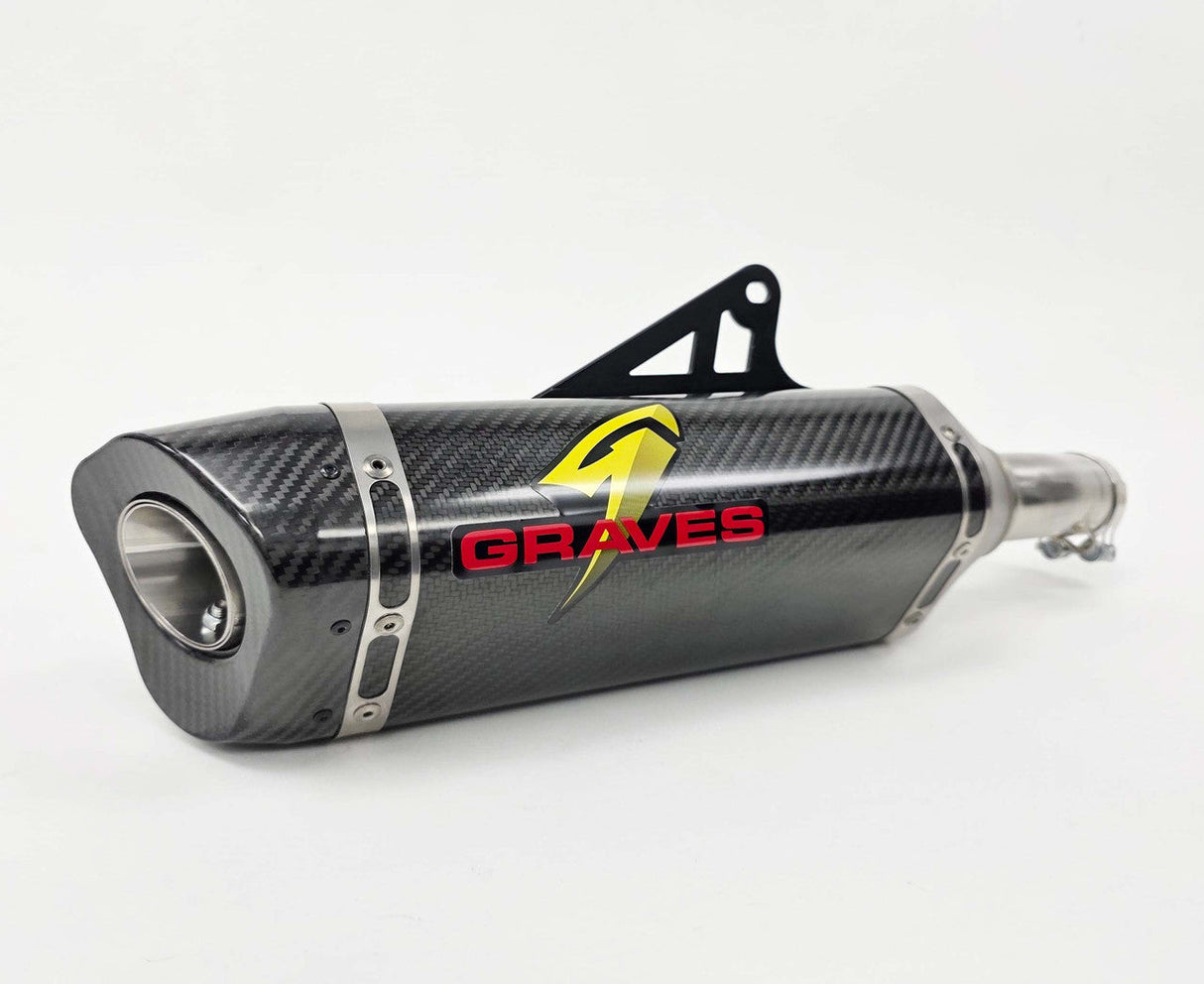 Graves motorsports Kawasaki Ninja 400 + Ninja 500 LINK Cat-Back Carbon Silencer EXK-24EX5-CBSC