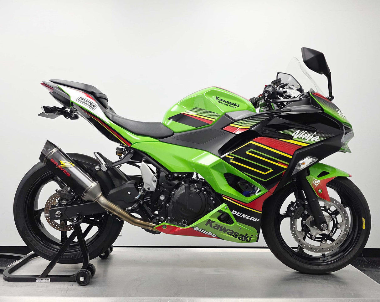Graves motorsports Kawasaki Ninja 400 + Ninja 500 LINK Cat-Back Carbon Silencer EXK-24EX5-CBSC