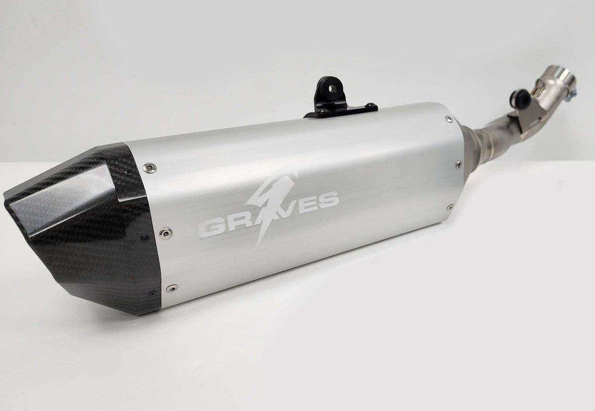 Graves MotorSports Honda CRF450RL / L / X 2019-2024 Aluminum - Silver Exhaust EXH-19C4X-SOA