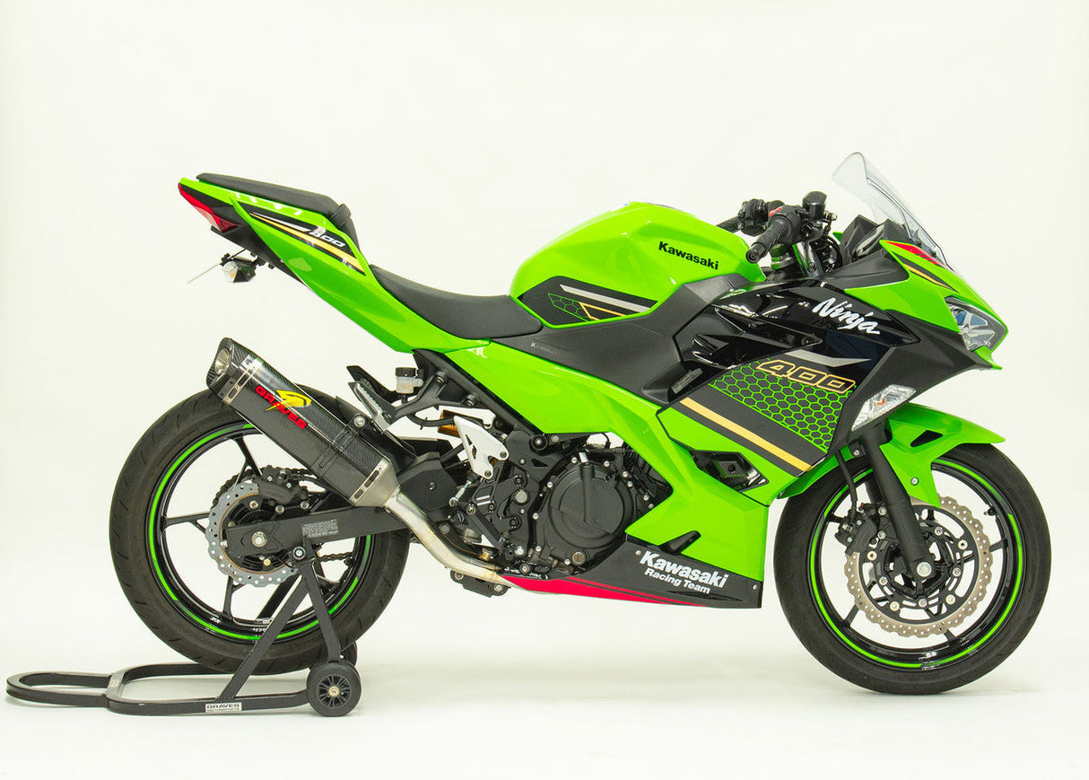 Graves motorsports Ninja 400 + Ninja 500 WORKS2 Full Exhaust System EXK-18EX4-FSCW2