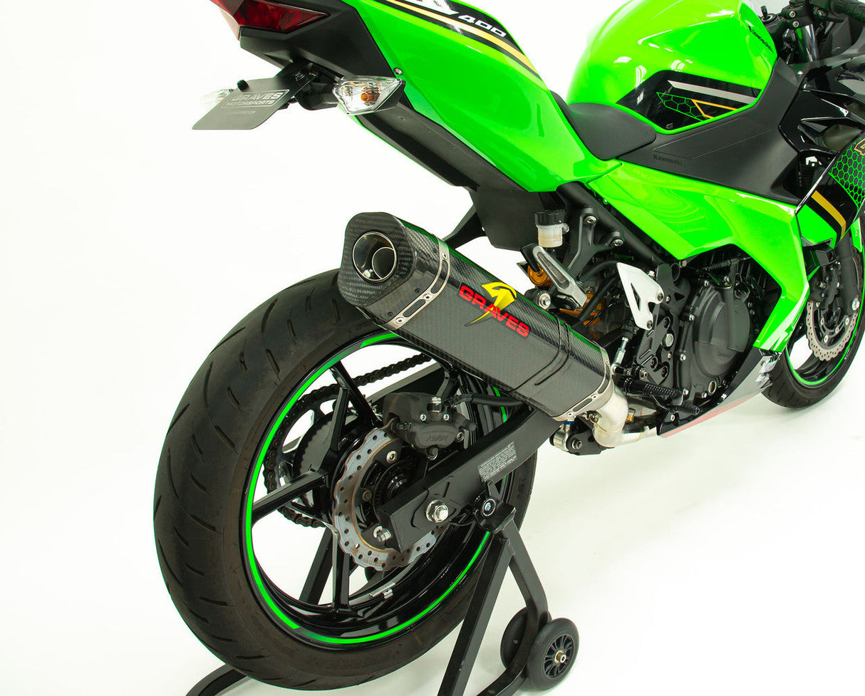 Graves motorsports Ninja 400 + Ninja 500 WORKS2 Full Exhaust System EXK-18EX4-FSCW2