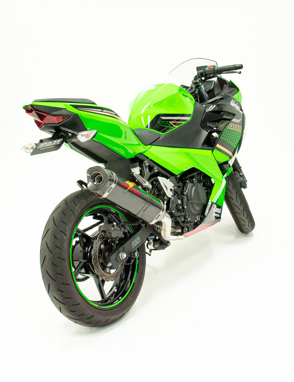 Graves motorsports Ninja 400 + Ninja 500 WORKS2 Full Exhaust System EXK-18EX4-FSCW2
