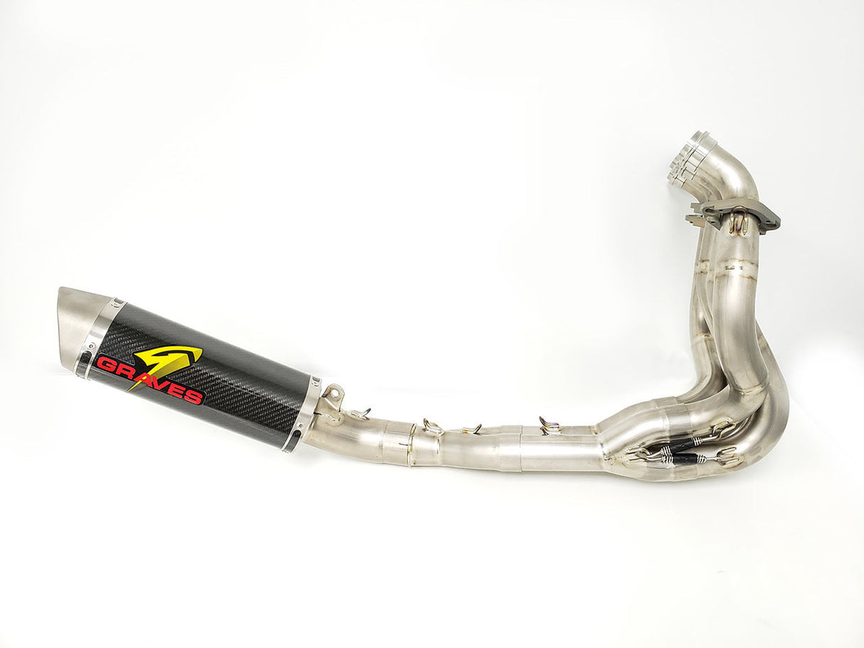 Graves exhaust zx-6r 2019 2015-2023 full link titanium / carbon works EXK-19ZX6-FTCW