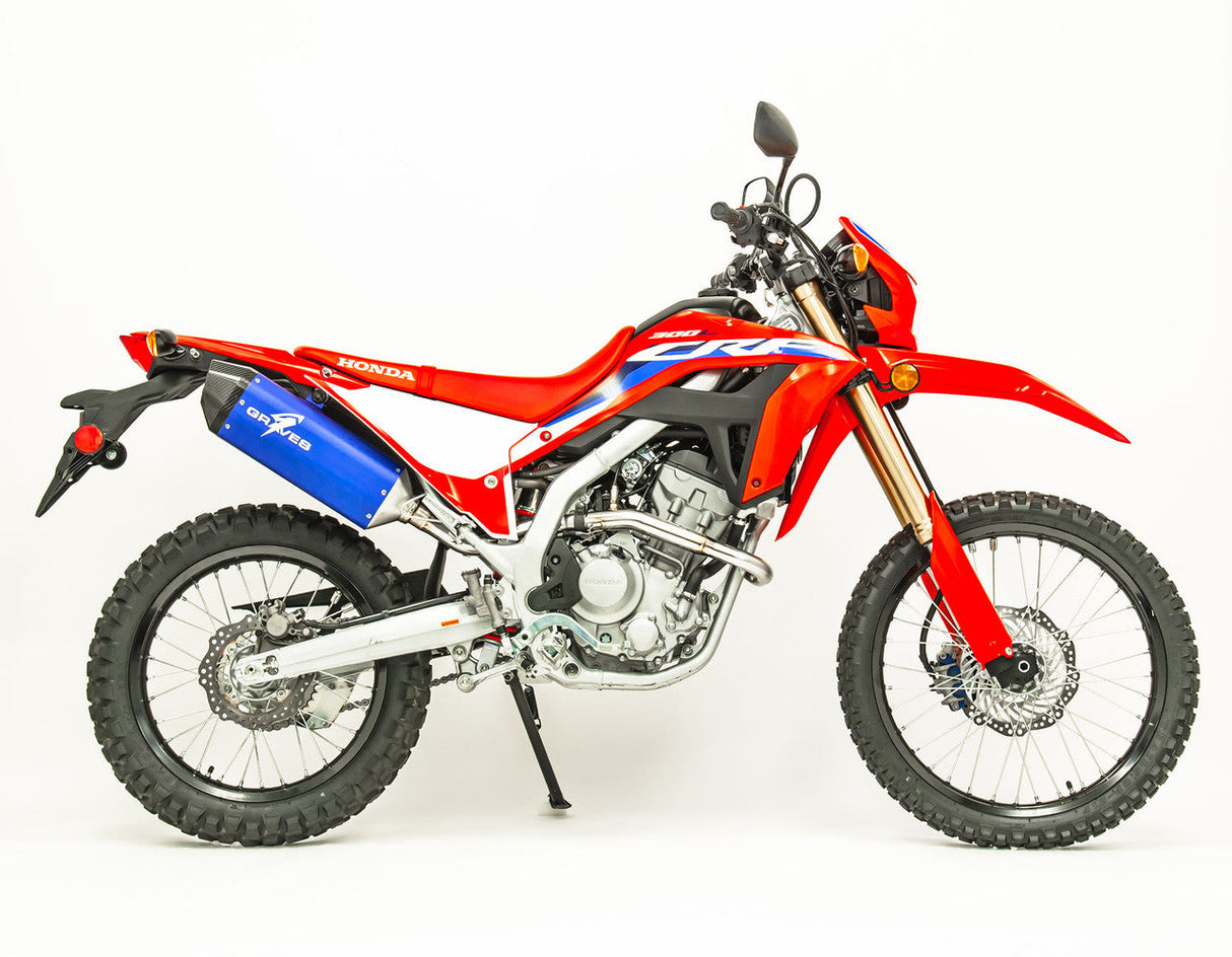 Graves Motorsports Full Stainless Exhaust Crf300l Rally 2021-2025 Exh-21c3l-Fsab