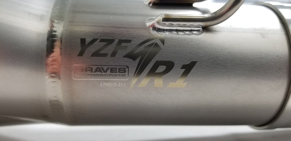 Graves Motorsports Full Titanium Exhaust System With Titanium 265mm Silencer R1 / R1m / R1s 2015-2024 Exy-17r1-Ftt26