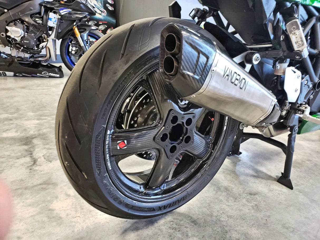 Vandemon Titanium Exhaust System Kawasaki H2 SE SX 2018-23 KAWAH2SESXTIEXHSYSB VA-146