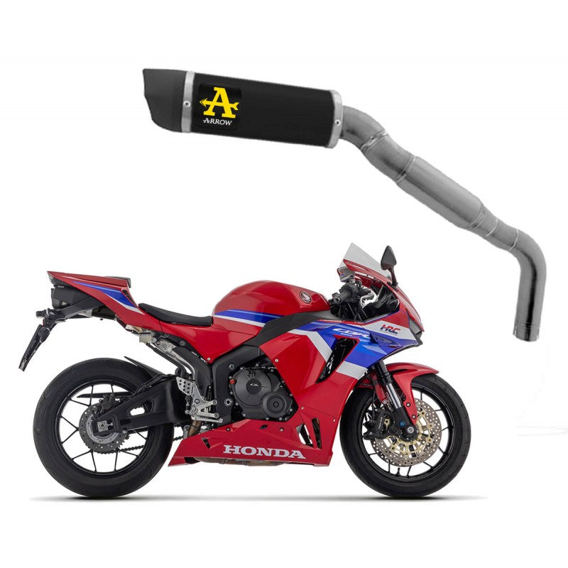 IN STOCK 71971AKN Arrow Indy Race Exhaust, Aluminum Dark for Honda CBR600RR 24-25
