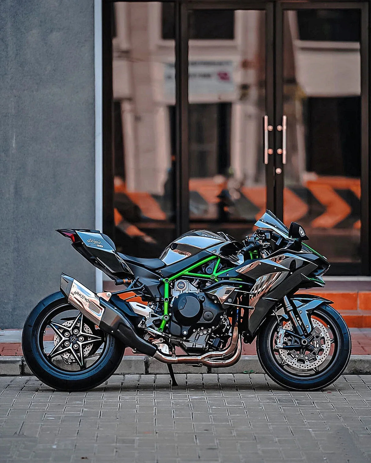 Vandemon H2 H2R 2015-2024 Bimodal Stealth Titanium Exhaust System KAWAH2TICSPOLEXHWV VA-48