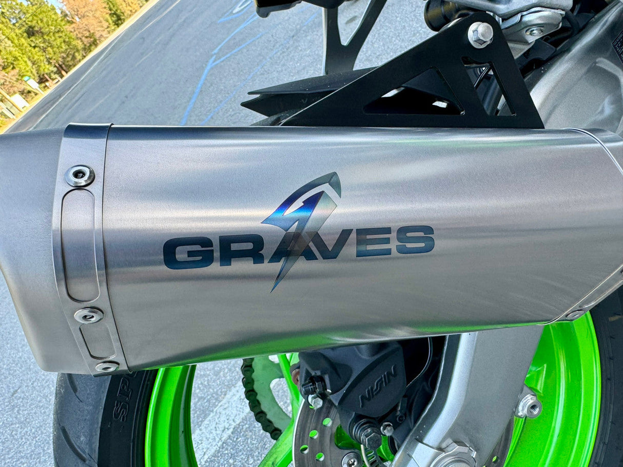 Graves ZX-4RR Cat-Back Slip-on Titanium Exhaust 2023 -2025 EXK-23ZX4-CBTT