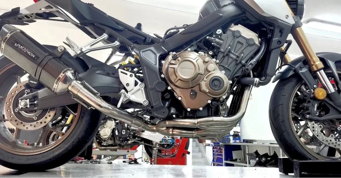 Vandemon Honda CB650F, CBR650F, CB650R, CBR650R Vandemon Titanium Exhaust System HONCB650RTIEXHA VA-52