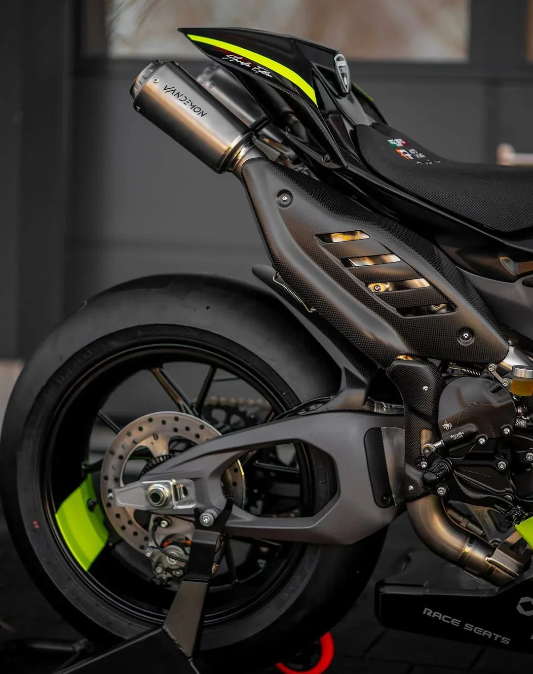 Vandemon Ducati Panigale V4 and V4S 2025-2026 High Mount Race Exhaust System DUCV4PANHMEXHMESB VA-90