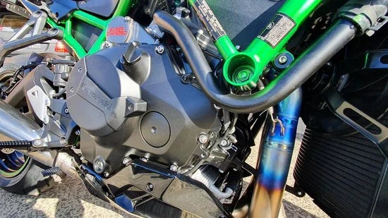 Vandemon Brushed Titanium Exhaust System Ninja ZH2 2020-25 KAWAZH2TIEXHSYSBRUB VA-98