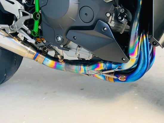 VANDEMON Polished Titanium Exhaust System Ninja H2 & H2R 2015-26 KAWAH2TICSPOLEXHD VA-143