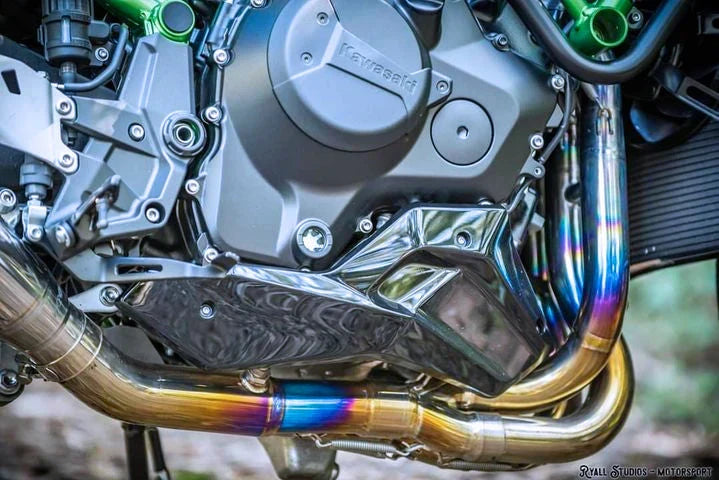 Vandemon Polished Titanium Exhaust System Ninja ZH2 2020-25 KAWAZH2TIEXHSYSPOLB VA-10