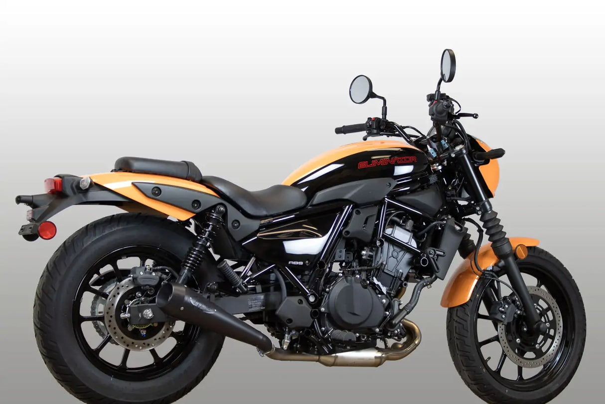 M4 Exhaust All Black Retro-Drag Slip-On Kawasaki Eliminator 2024-2025 KA1012