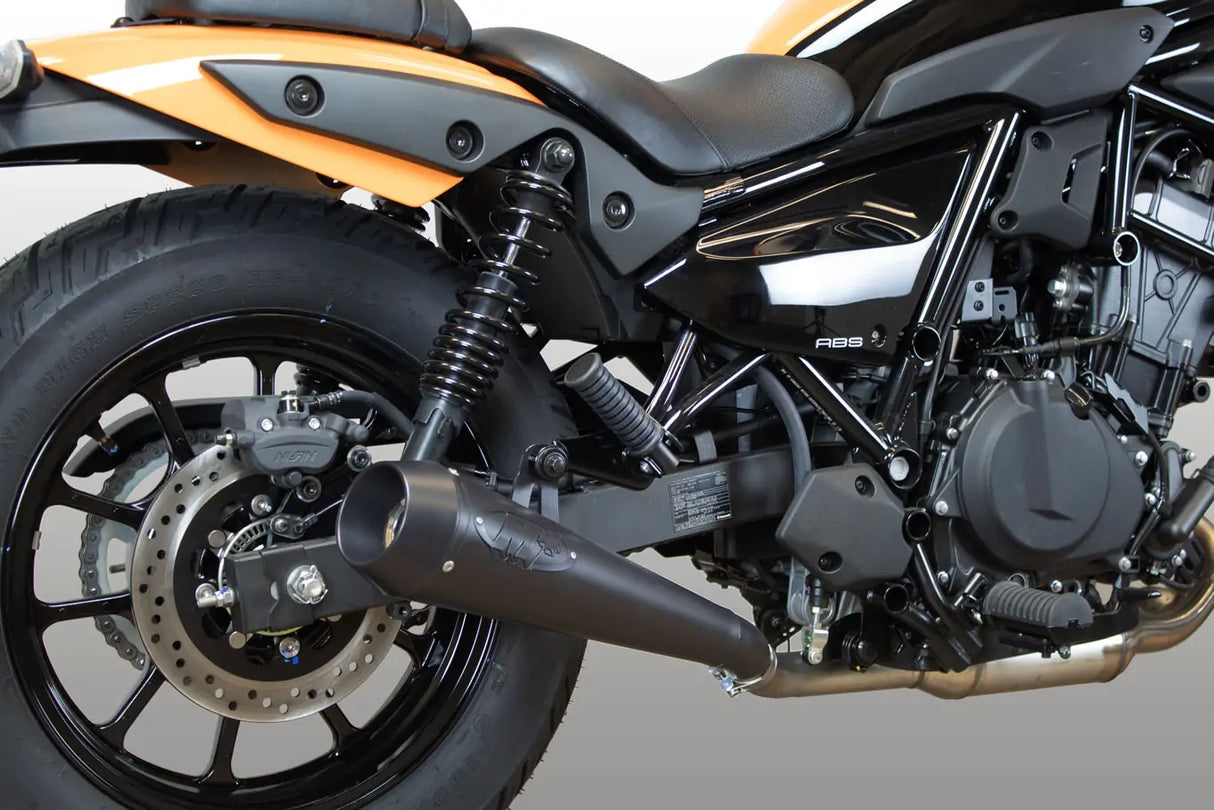 M4 Exhaust All Black Retro-Drag Slip-On Kawasaki Eliminator 2024-2025 KA1012