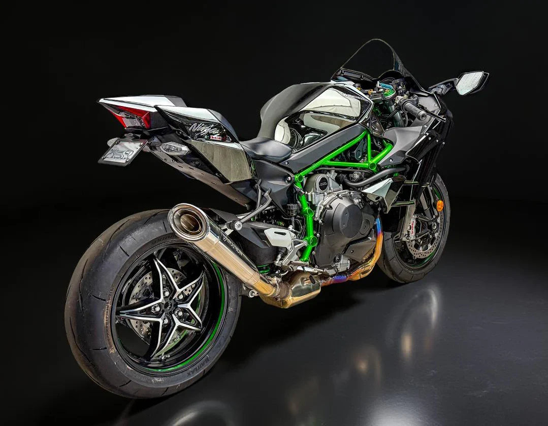Vandemon Ninja H2 H2R Titanium Slip-On 2015-2025 2026 KAWAH2TIMUFPOLA VA-142
