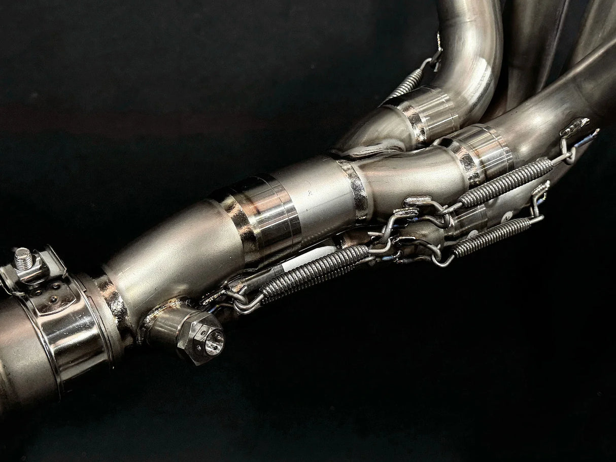Vandemon Kawasaki Z1000 Vandemon Dual Titanium Exhaust System with Carbon Fibre Mufflers KAWAZ10TIEXHTWINCFA VA-166