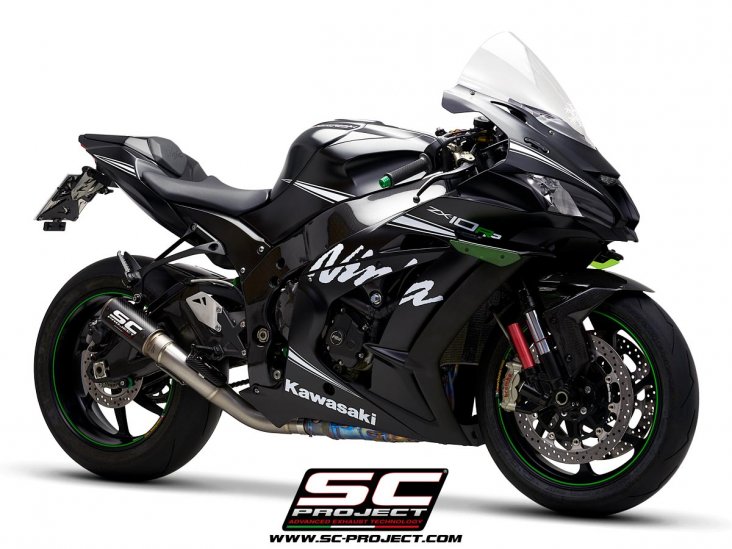 IN STOCK SC-Project carbon slip on Ninja ZX-10R / 2016-2020 Ninja ZX-10RR / 2017-2020 K22-DET36C