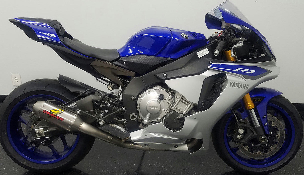 Graves Exhaust Full Titanium Exhaust System With Titanium 200mm Silencer R1 15-23 Exy-17r1-Ftt20