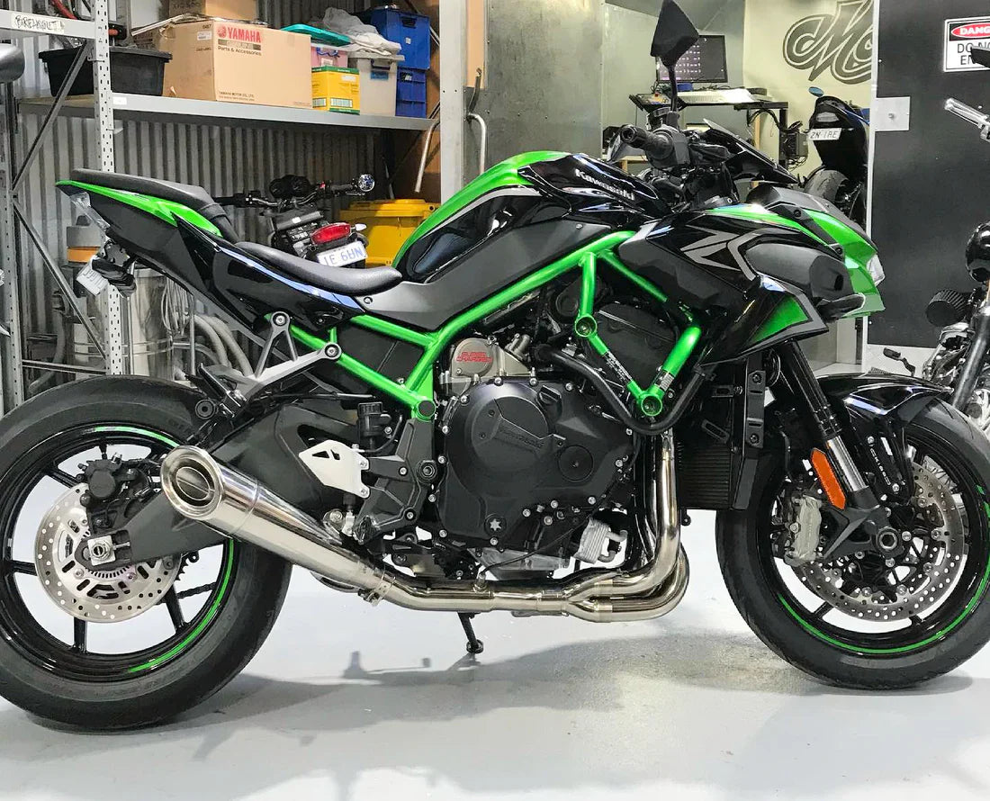 IN STOCK OPEN BOX Vandemon Polished Titanium Exhaust System Ninja ZH2 2020-25 KAWAZH2TIEXHSYSPOLB VA-10