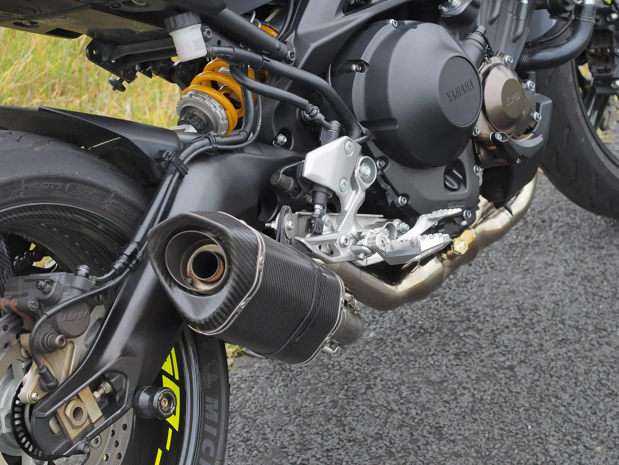 Vandemon Yamaha MT09 FZ09 XSR900 2014-2020 Vandemon Titanium Doughnut Exhaust & Carbon Fibre Muffler 2016-20 YAMAMT09EXTI180A VA-78