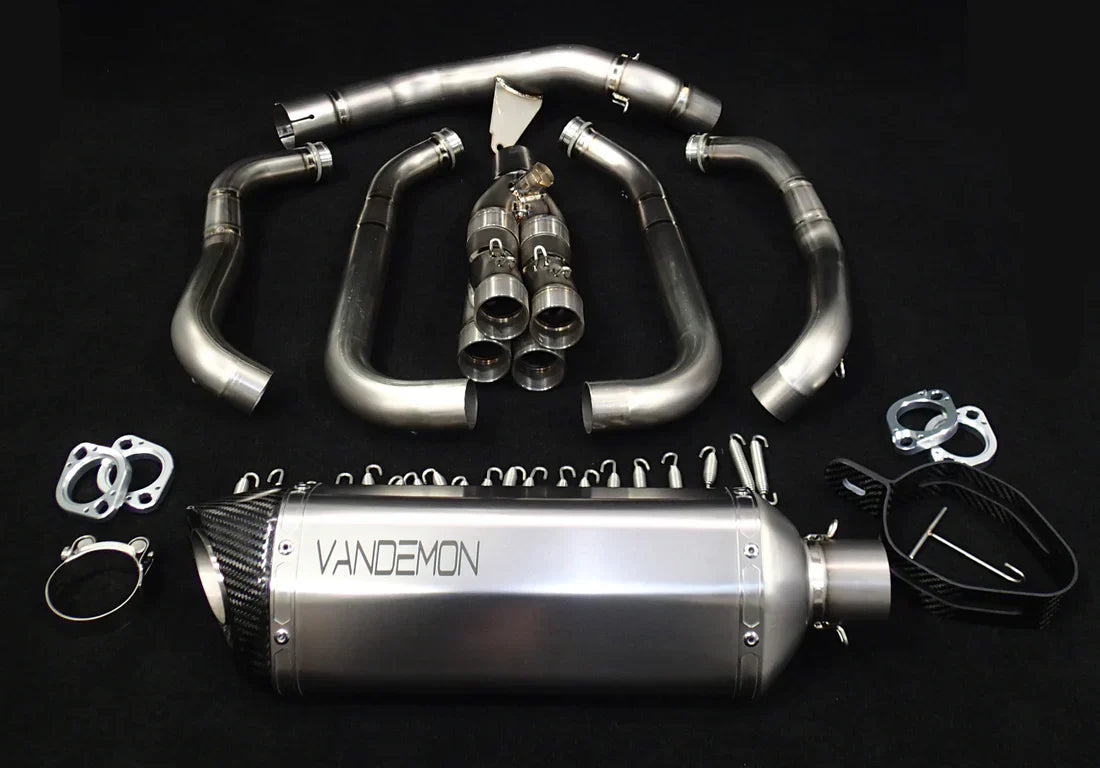 Vandemon Kawasaki Z1000 & SX Vandemon Titanium Exhaust Single Titanium Muffler KAWAZ10TIEXHSYSB VA-53