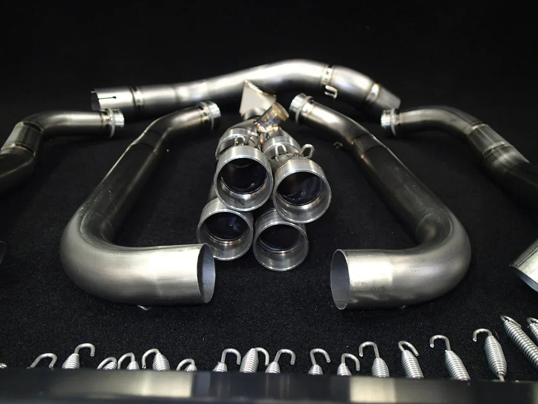 Vandemon Kawasaki Z1000 & SX Vandemon Titanium Exhaust Single Titanium Muffler KAWAZ10TIEXHSYSB VA-53