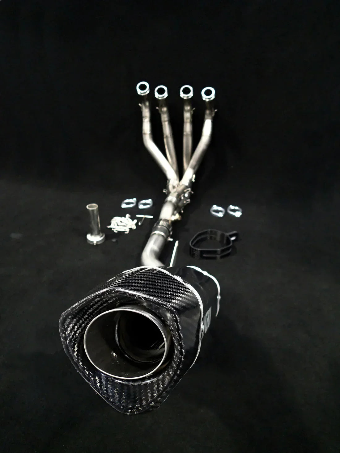 Vandemon Kawasaki Z1000 & SX Vandemon Titanium Exhaust Single Titanium Muffler KAWAZ10TIEXHSYSB VA-53