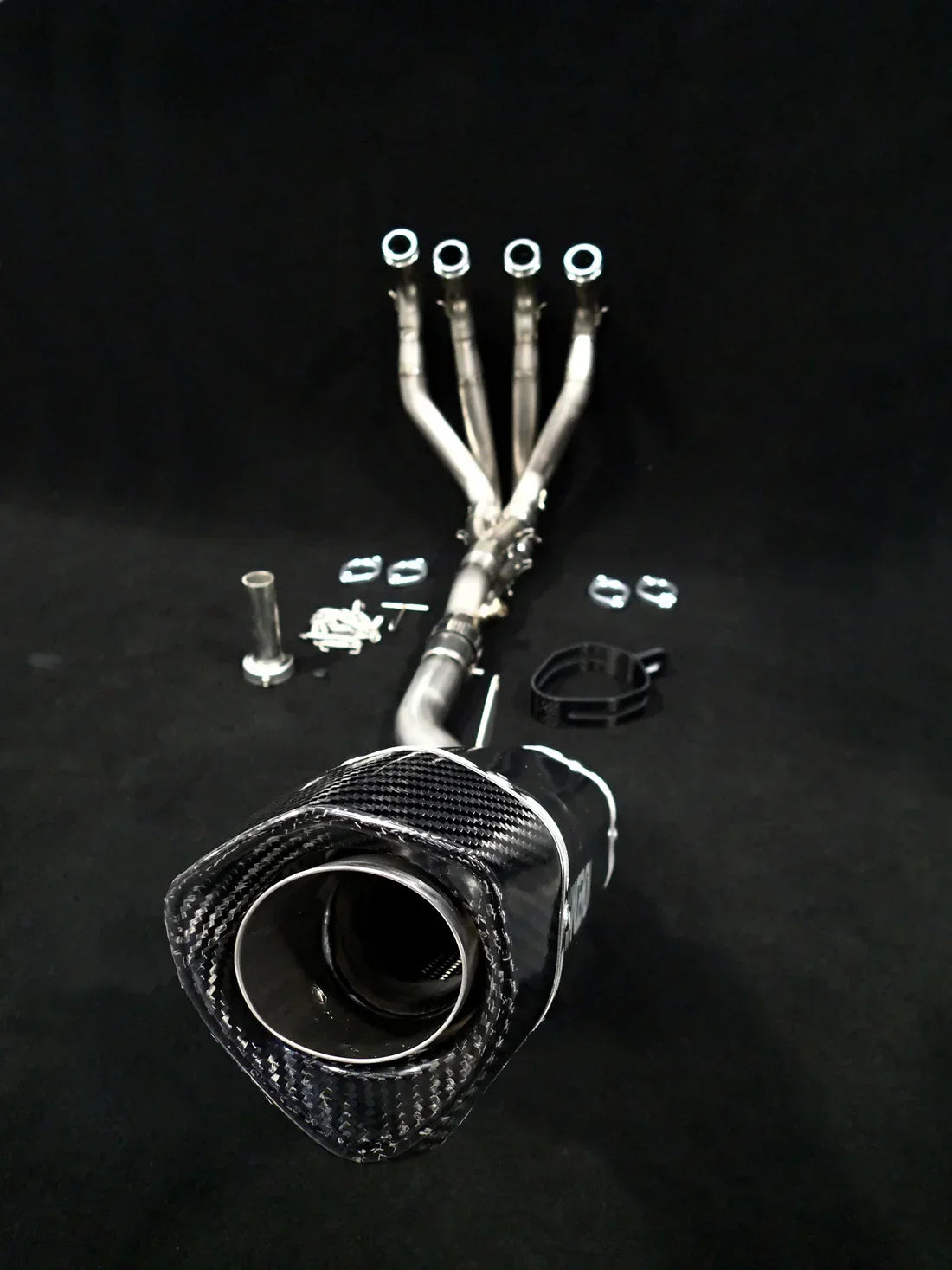 Vandemon Kawasaki Z1000 & SX Vandemon Titanium Exhaust Single Titanium Muffler KAWAZ10TIEXHSYSB VA-53