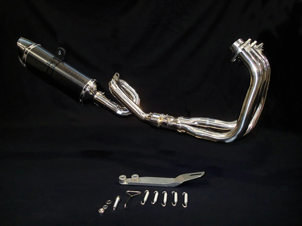 Vandemon Yamaha MT09 FZ09 XSR900 2014-2020 Vandemon Titanium Doughnut Exhaust & Carbon Fibre Muffler 2016-20 YAMAMT09EXTI180A VA-78