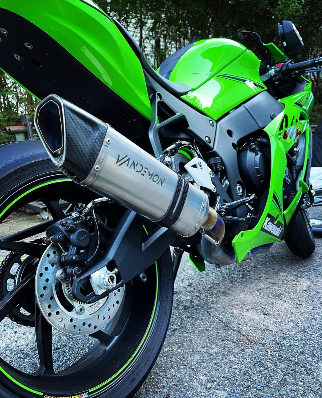 Vandemon ZX10R /ZX10RR 2011-2025 Titanium full Exhaust system with Carbon Fiber tip KAWAZX10EXTICFBA VA-89