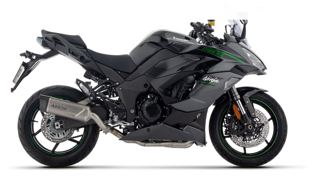 71987PK Arrow Indy Race EVO Titanium silencer with carby end cap Kawasaki NINJA 1100 SX 2025
