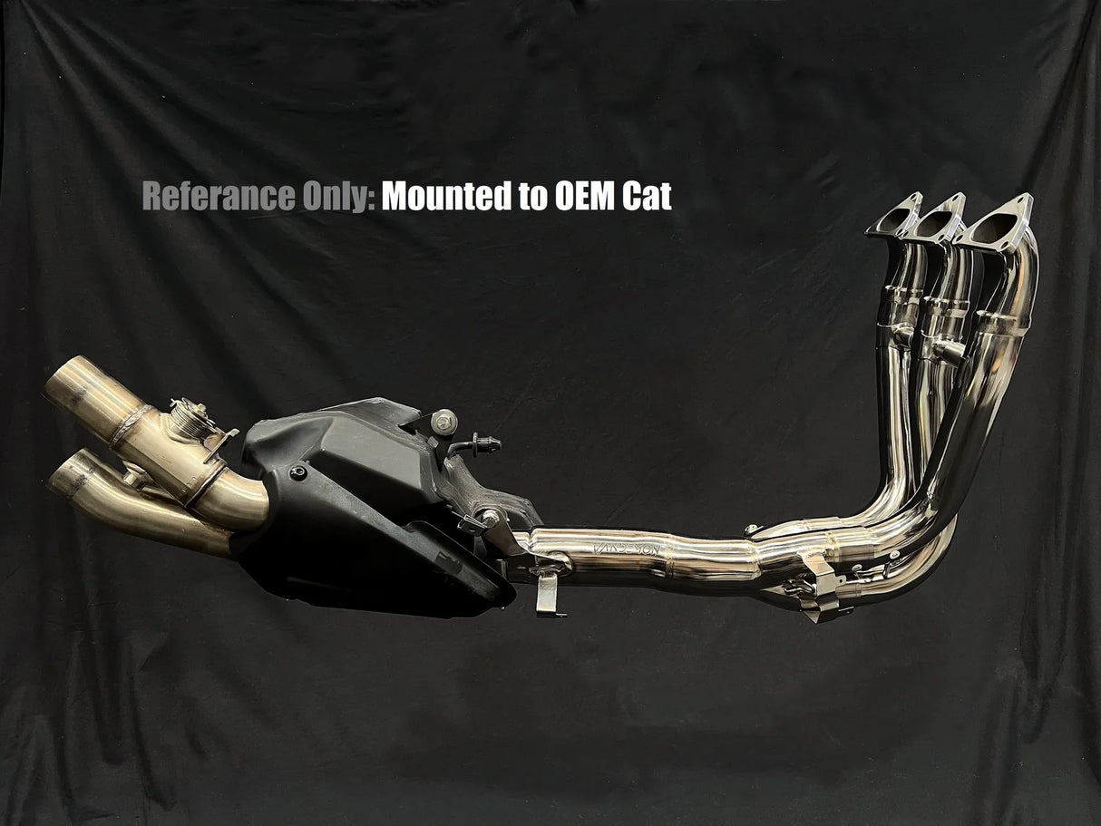 in stock Vandemon Triumph Speed Triple 1200 RS & RR 2021–2024 Titanium POLISHED Headers and Link Pipe TRIUM120SPDHEADRB VA-156