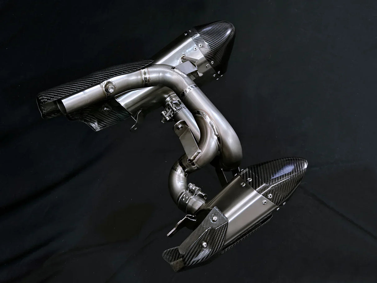 IN STOCK Vandemon Triumph Rocket 3R, GT and Storm Titanium Slip-On Mufflers 2019-2024 TRIUMROCKET3MUFC VA-1