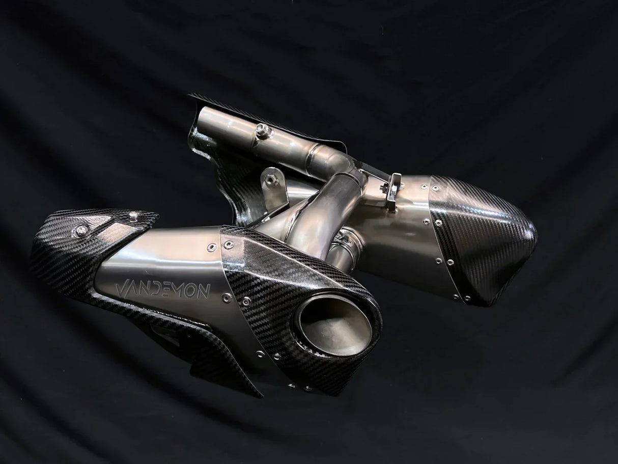 Vandemon Triumph Rocket 3R, GT and Storm Titanium Slip-On Mufflers 2019-2026 TRIUMROCKET3MUFC VA-1