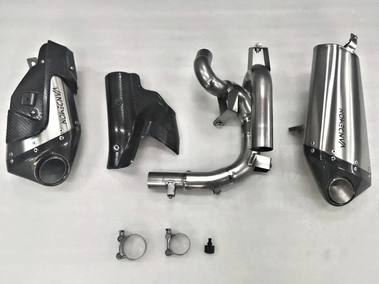 IN STOCK Vandemon Triumph Rocket 3R, GT and Storm Titanium Slip-On Mufflers 2019-2024 TRIUMROCKET3MUFC VA-1