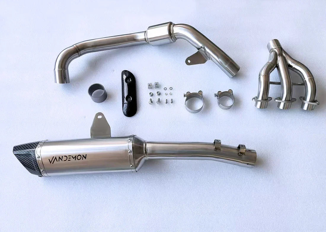 IN STOCK OPEN BOX Vandemon TRIUMPH Tiger 850-900 2020-2023 Full Exhaust System SKU: TRIUMTGR900SSEXHA VA-12
