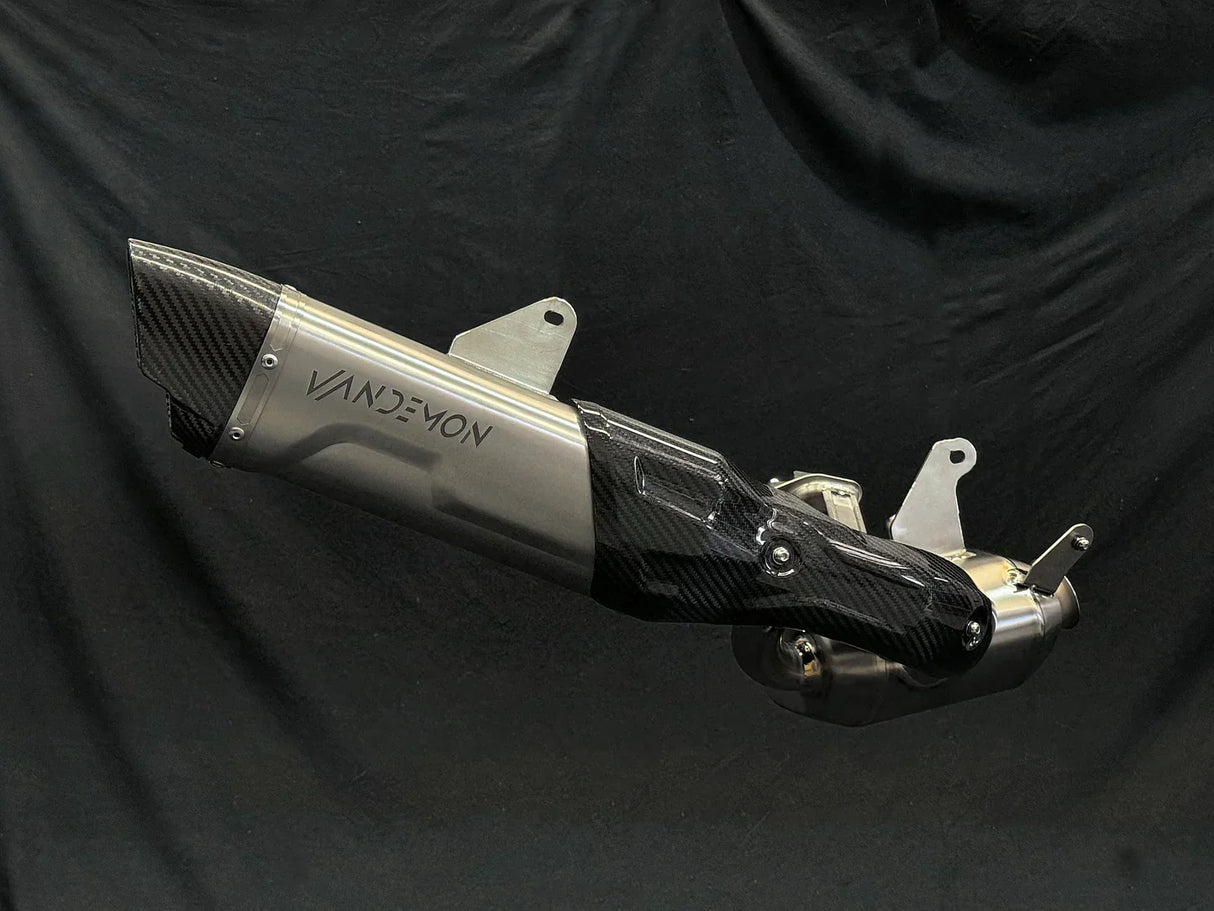 Vandemon Triumph Speed Triple 1200RS & RR Bimodal Titanium Stealth Slip-On Muffler TRIUM120SPDMUFB VA-157