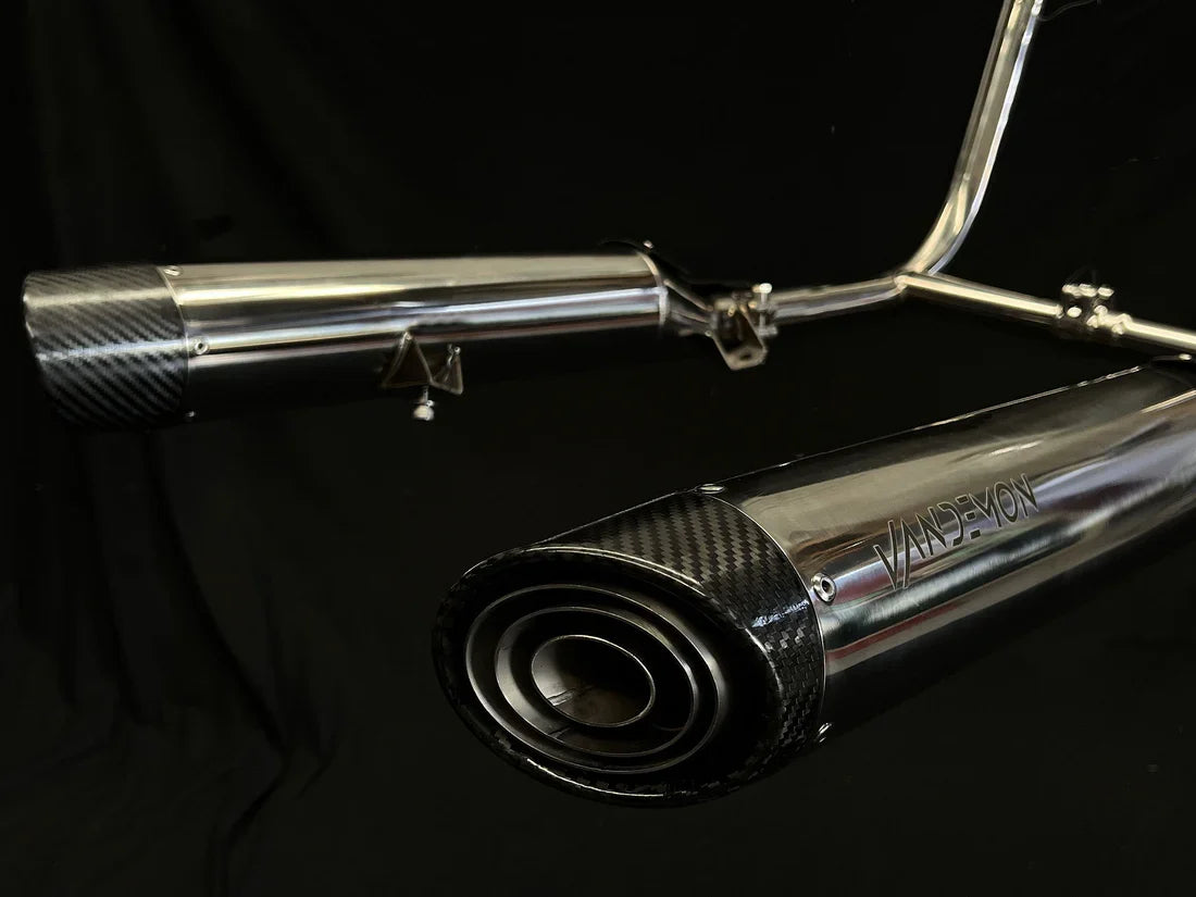 Triumph Bonneville Bobber Speedmaster 1200 Polished Titanium H Pipe Exhaust TRIUM120BOBREXPOB VA-13